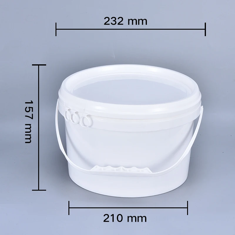 Food Grade 5 liter plastic bucket with handle and Lid Durable Chemical liquid Storage container Food Grade Pail 1PCS
