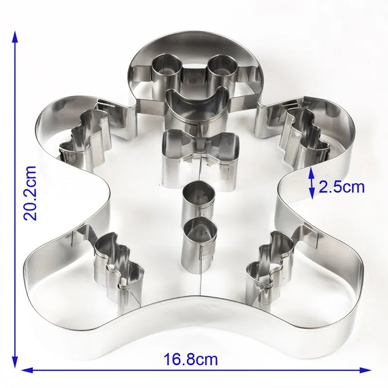 

Stainless steel 3D Christmas three-dimensional cookie mold christmas cookie Pastry tools accessories
