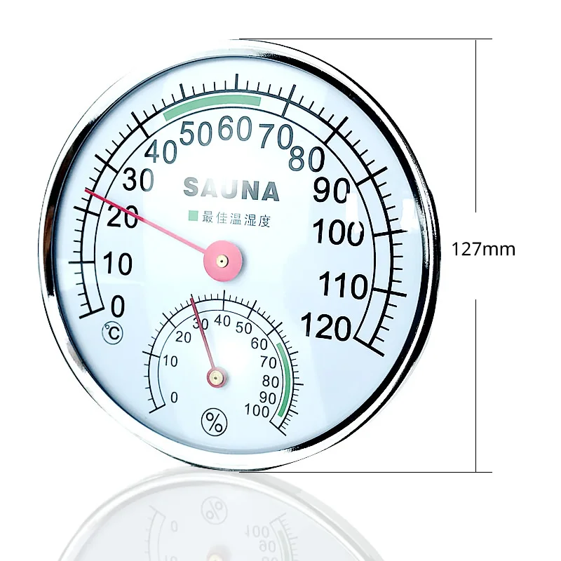 Thermometer Hygrometer Sauna Thermometer Metal Case Steam Sauna Room Thermometer Hygrometer Bath And Sauna Indoor Outdoor Used