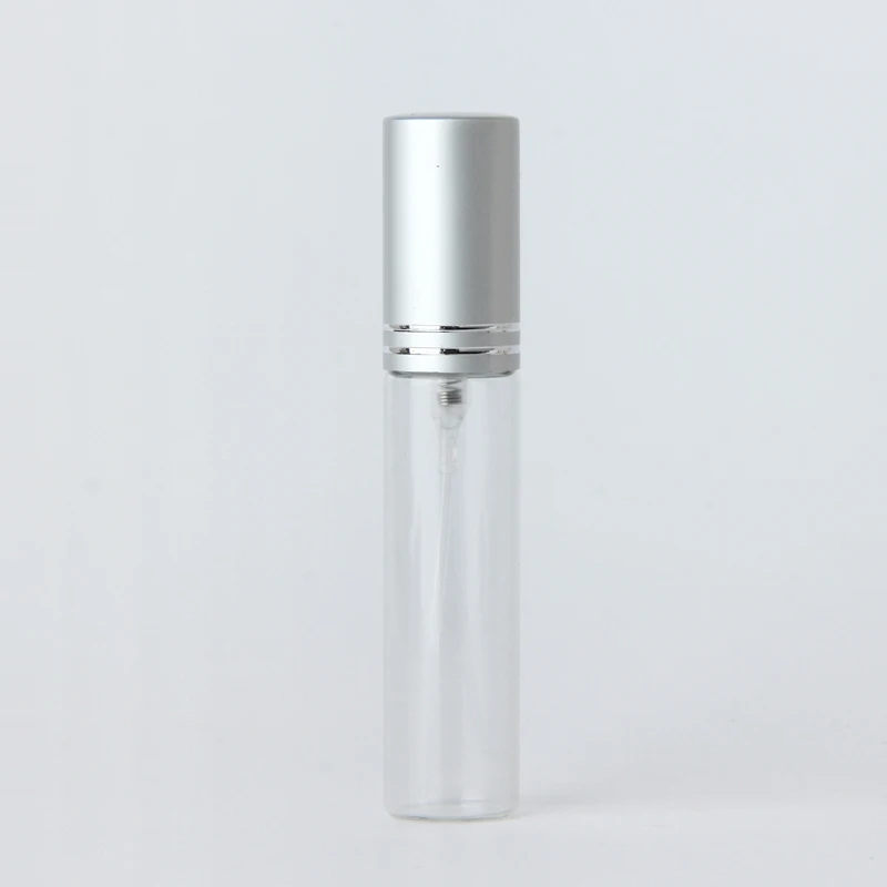100 stks/partij 10 ml Helder Glazen Verstuiver Fles Hervulbare Kleurrijke Aluminium Cap Spray Parfumflesje Reizen Container