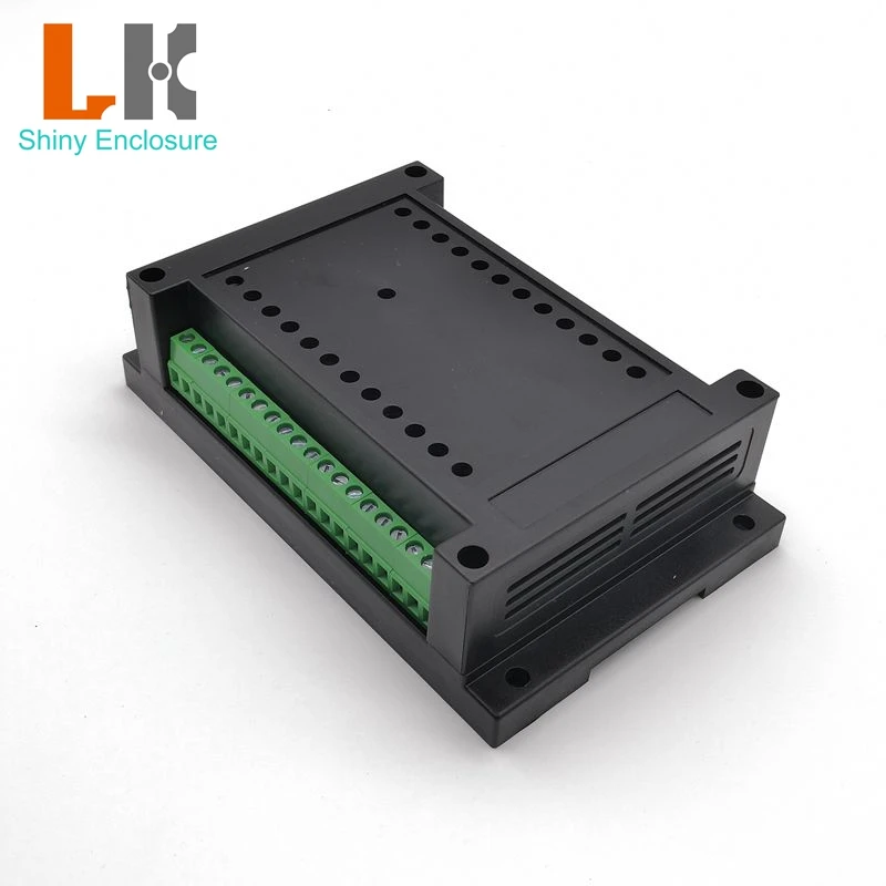 145x90x40mm Industrial Din Rail Enclosure Plastic Switch Control Box Plastic Instrument Enclosure Terminal Block Junction Box