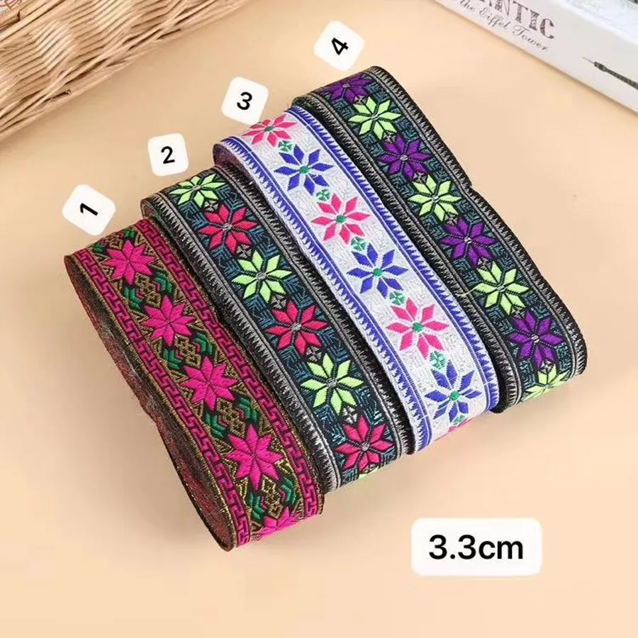 

3.3cm ethnic style folk style nation style jacquard ribbon,jacquard webbing,garment ribbon,shoes ribbon,bag ribbon,QC0708C