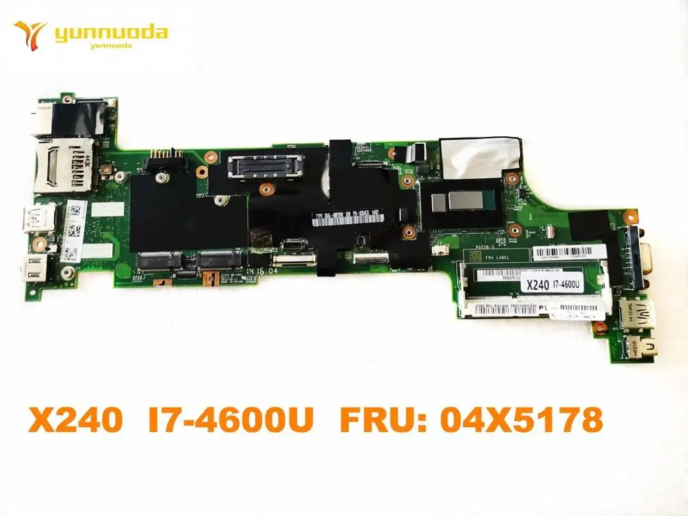 Original for Lenovo X240 Laptop  motherboard X240  I7-4600U  FRU 04X5178 tested good free shipping