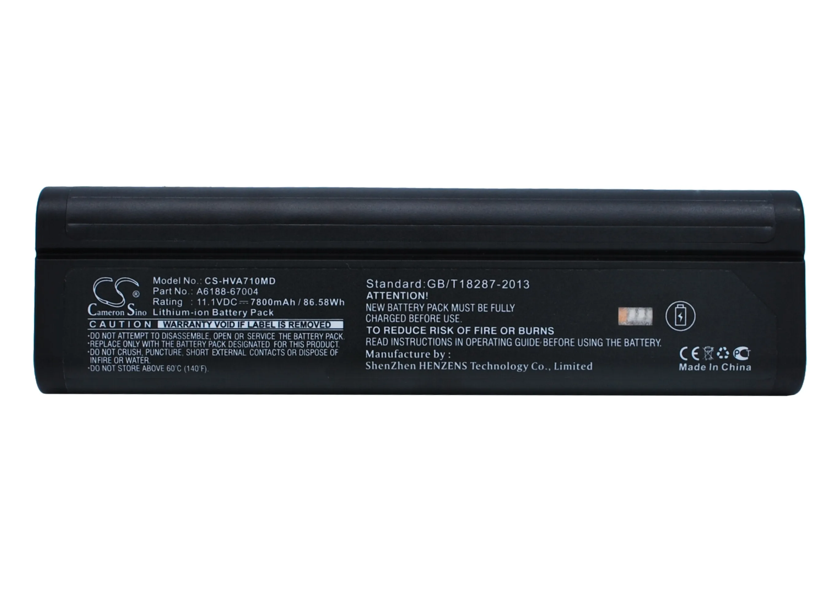 Replacement Battery for  860284, Doppler M2430A, OptiGo Portable Color UltraSo,