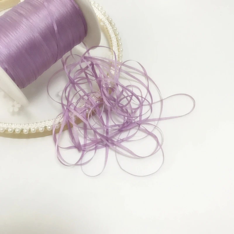 Nastri in taffetร intrecciati in pura seta al 100% per ricami e progetti artigianali, confezioni regalo, nuovi colori, larghezza 2mm