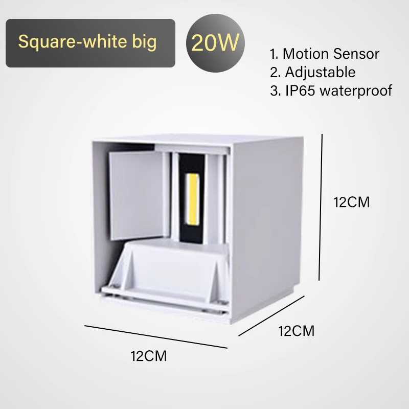 BANMENG LED Wall Light Motion Sensor IP65 Waterproof 9W 5