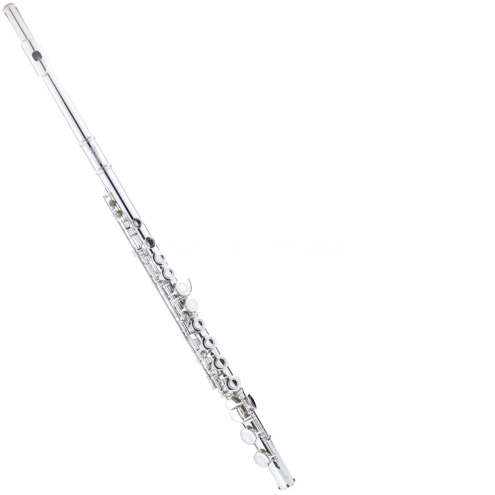 Brand New  C Tune Flute Nickel Plated 16 Keys Closed Holes Musical Instrument With E Key  Case