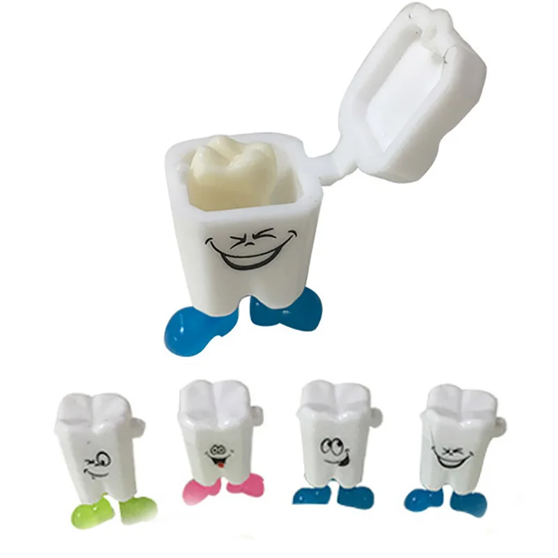 10PCS Tooth Case Cute Baby Tooth Box Kids Teeth Organizer Plastic Milk Teeth Storage Box Save Collect First Tooth Mini Gift