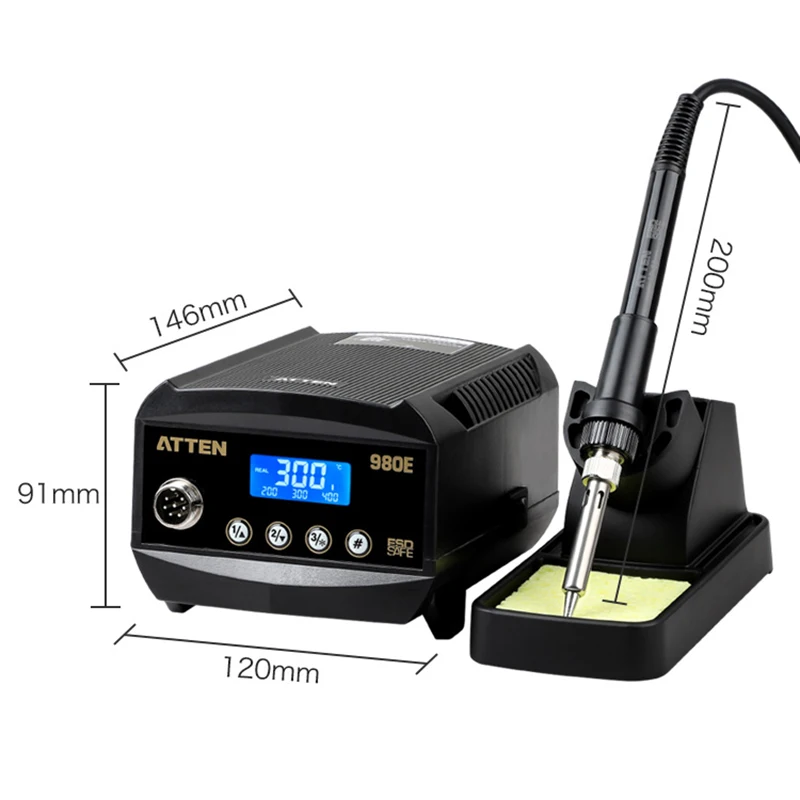 ATTEN 110V 60W/80W stazione di saldatura display digitale LCD stazione di rilavorazione di saldatura per telefono BGA SMD PCB IC riparazione strumenti di saldatura