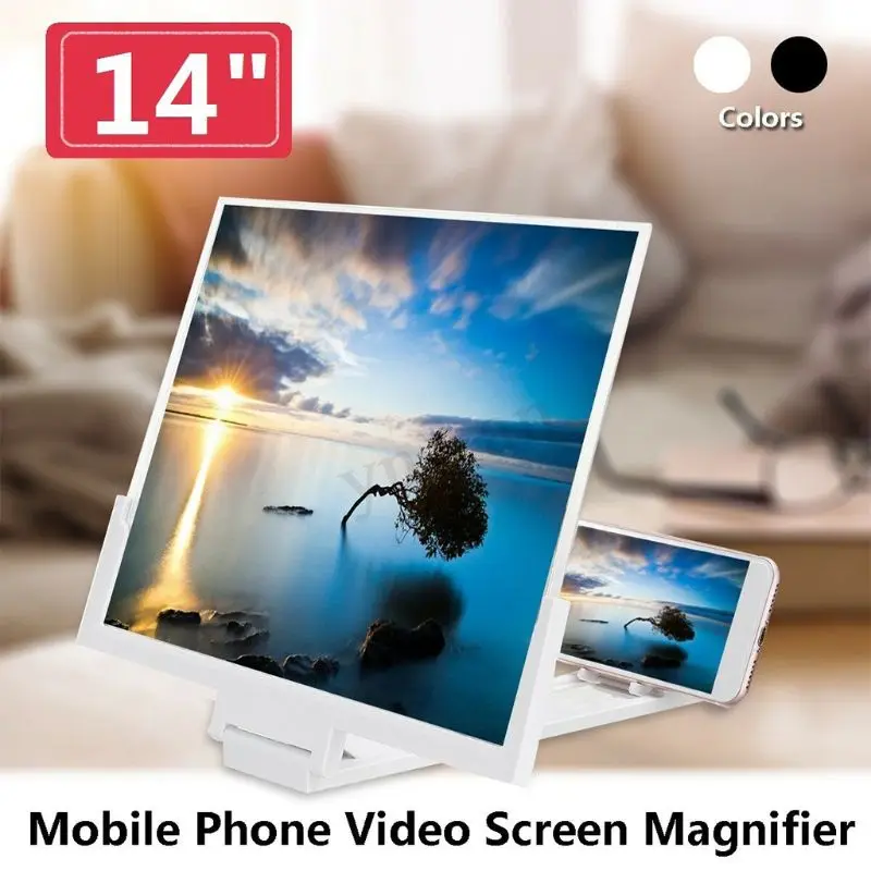 14 Inch 3D High Definition Vouwen Video Screen Versterker Telefoon Vergrootglas Smart Cellphone Standhouder Beugel