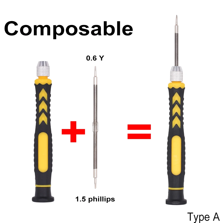 

2 in 1 Combination Screwdrivers 0.8-1.2 Pentalobe / 0.8 Pentalobe-1.2 Phillips Screwdriver for iPhone MacBook Air 100pcs/lot