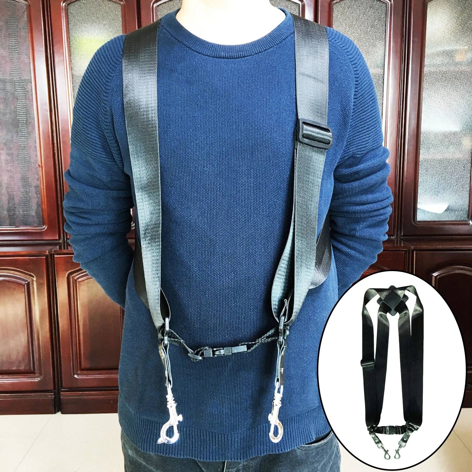 Adjustable Shoulder Strap African Hand Drum Snare Drum Percussion Belt Waist Strap Non-slip Widened Instruments Accessories
