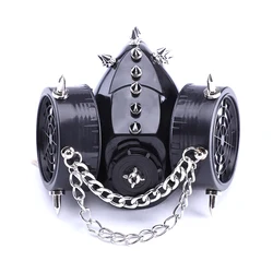 Steampunk Stud Kette Masken Cosplay Retro Punk Atemschutz Cyber Punk Gothic Niet Maske Party Zubehör