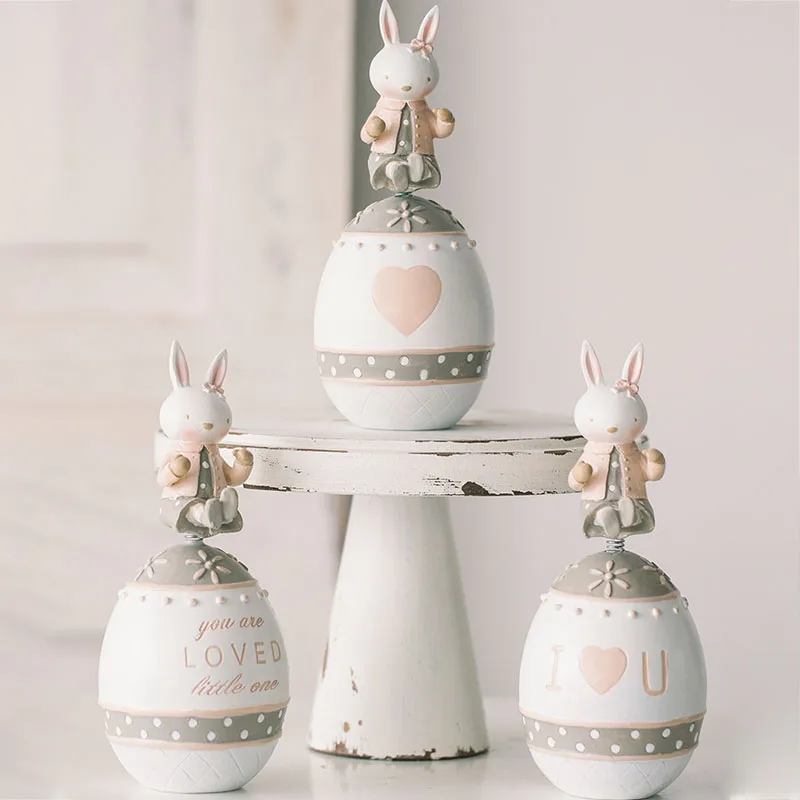 

Wedding Decoration Ornaments Resin Rabbit Love Crafts Children Room Decoration Accessories Cute Animal Furnishings Kids Toys
