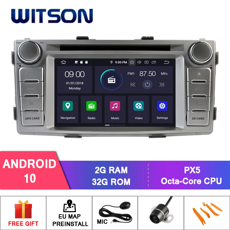 WITSON Android 12 Vehicle Stereo FOR TOYOTA HILUX Fortuner 1 AN50 AN60 Revo Vigo 2012 Carplay Multimedia Auto Audio Navigation