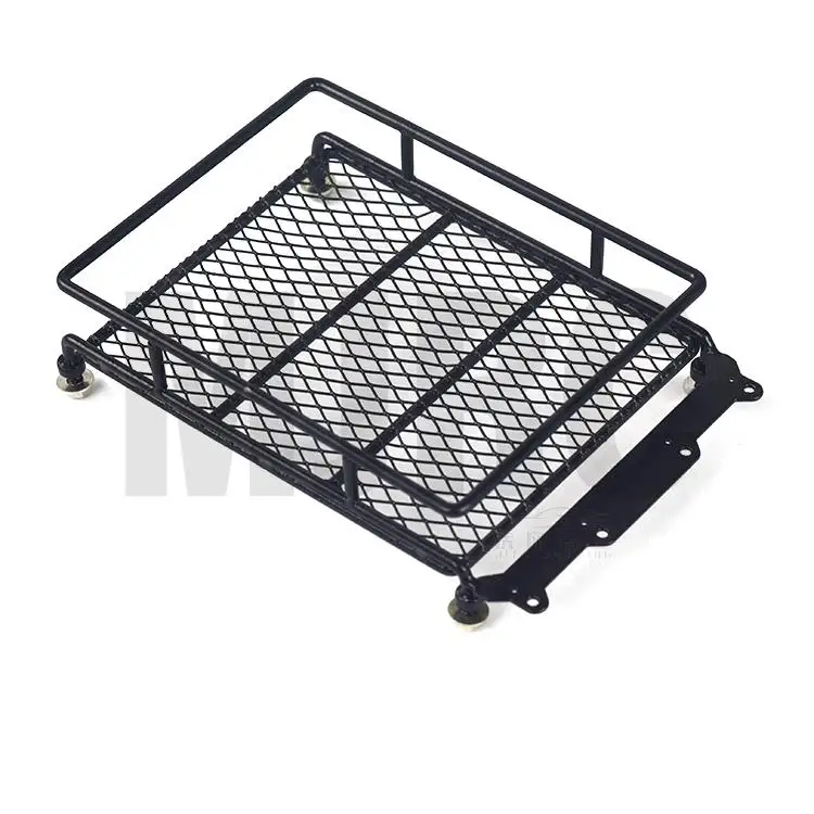 1/10 RC Car Rock Crawler Metal Roof Rack Luggage Carrier With LED Lights Bar For TAMIYA CC01 AXIAL D110 D90 RC Luggage Rack