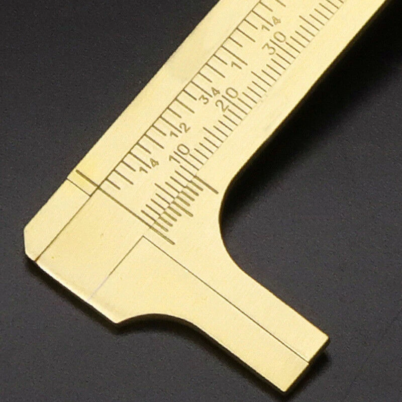 Mini bilancia in ottone 80/100mm calibro scorrevole calibro a corsoio righello strumento di misurazione tascabile MAZI888