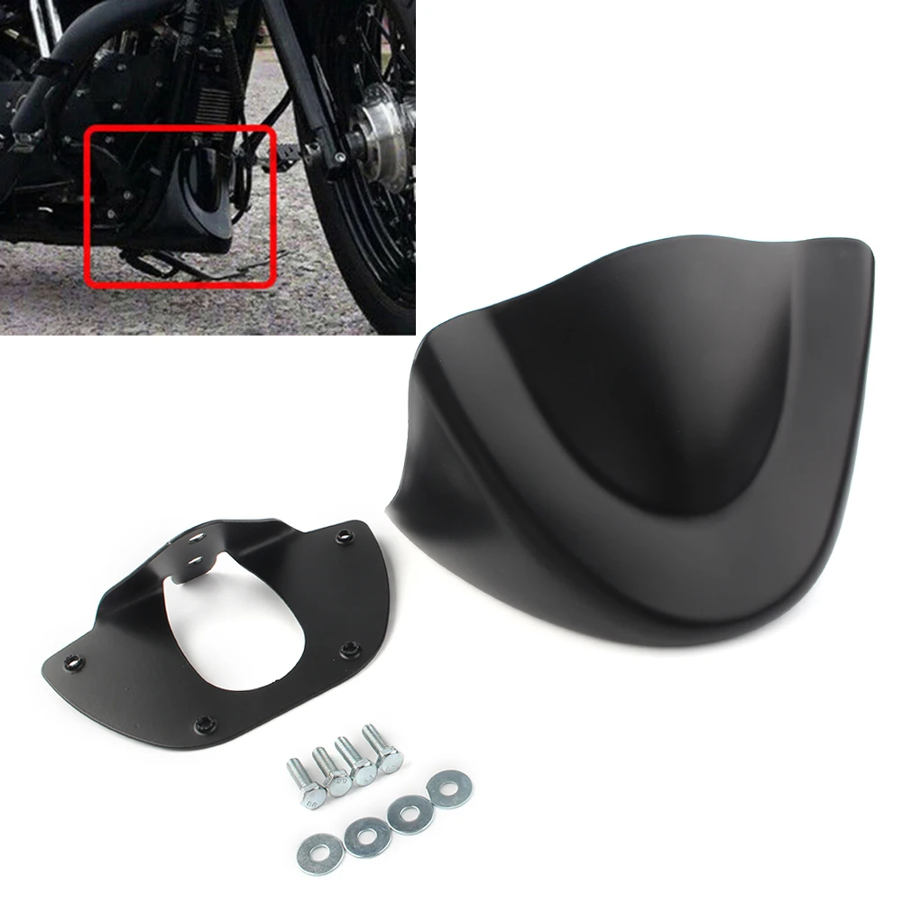 Motorcycle Front Chin Spoiler Air Dam Fairing For Harley Dyna FXD FXDB 1999 2000 2001 2002 2003 2004 2005 except FLD Matte black