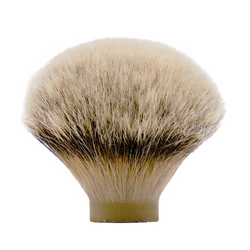 Boti-brocha de afeitar SHD Leader para hombre, herramienta de afeitar con forma de bombilla, nudo de pelo de tejón plateado, hecho a mano