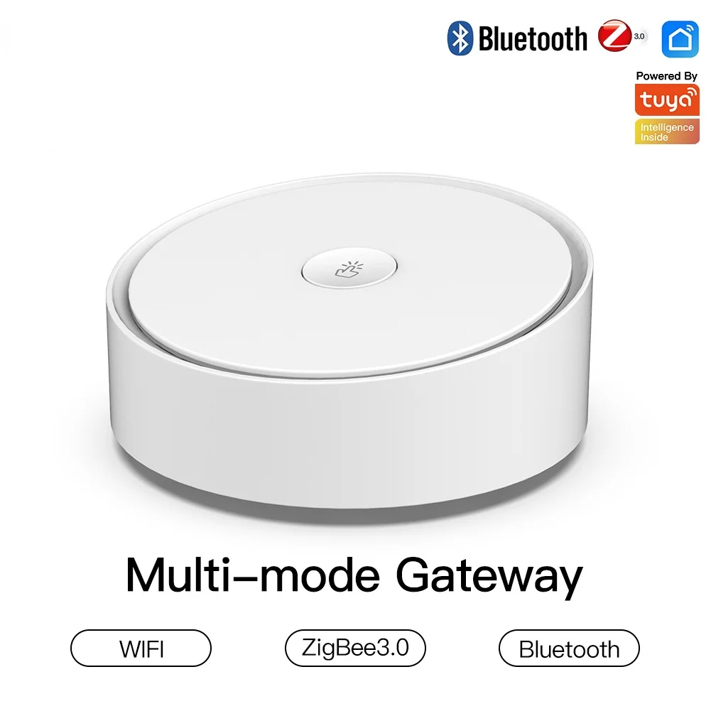 Wifi multi-modo tuya inteligente gateway zigbee wifi bluetooth malha hub de trabalho controle de voz via alexa casa inteligente do google