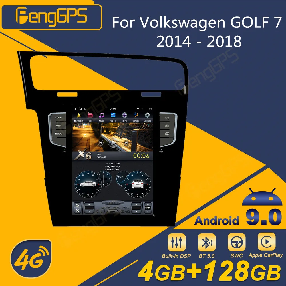 

Автомобильный радиоприемник для Volkswagen GOLF 7 2014 - 2018 Android, стереоприемник с экраном Tesla, Авторадио, мультимедийный DVD-плеер с GPS-Навигатором