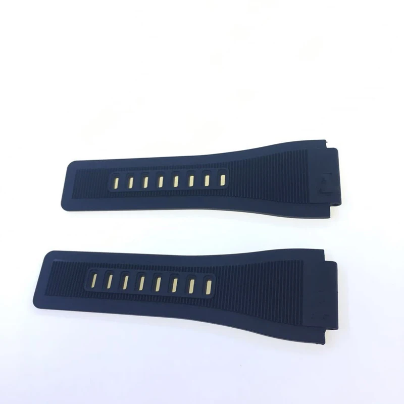 33 * 24mm Sillicone Convex DIY Rubber Strap For Bell and Ross Strap Sport Watch Bracelet for BR01 BR03 Mens Band