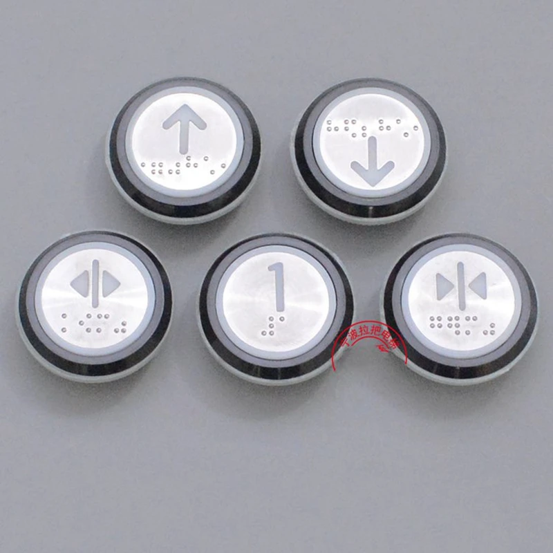 5pcs/lot Push Button Number Braille Stainless Steel Word Tablet Elevator Parts Lift Accessories