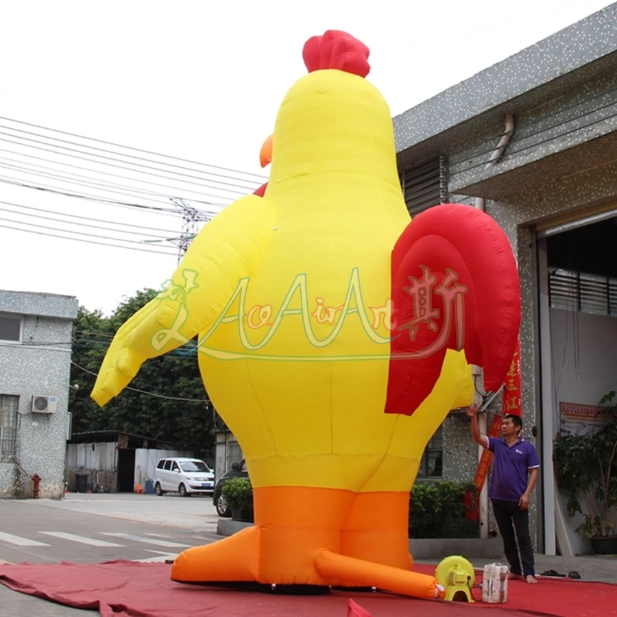 巨大なインフレータブルチキンレプリカオンドリ,屋外広告プロモーション,エースエアアート製