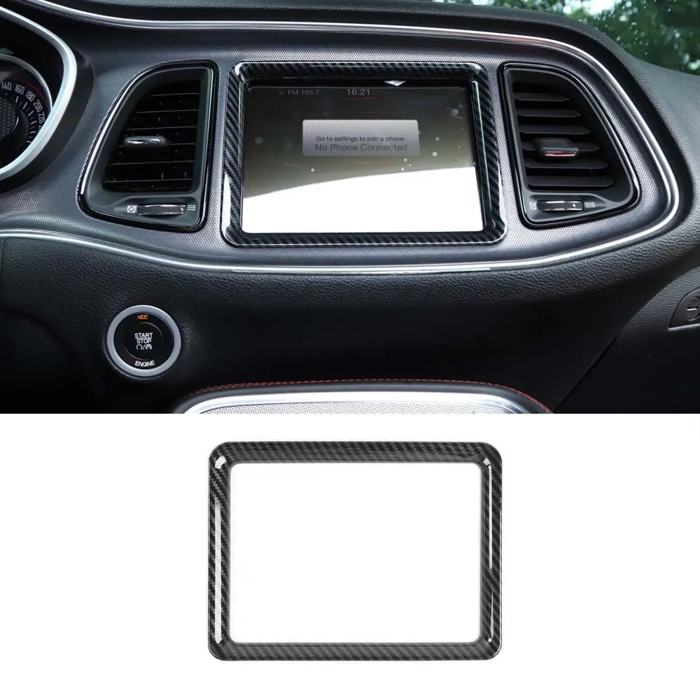 For Dodge Challenger Charger 2015 Up Car GPS Navigation Screen Frame Trim Styling ABS Interior Car Accessories 4 Colors