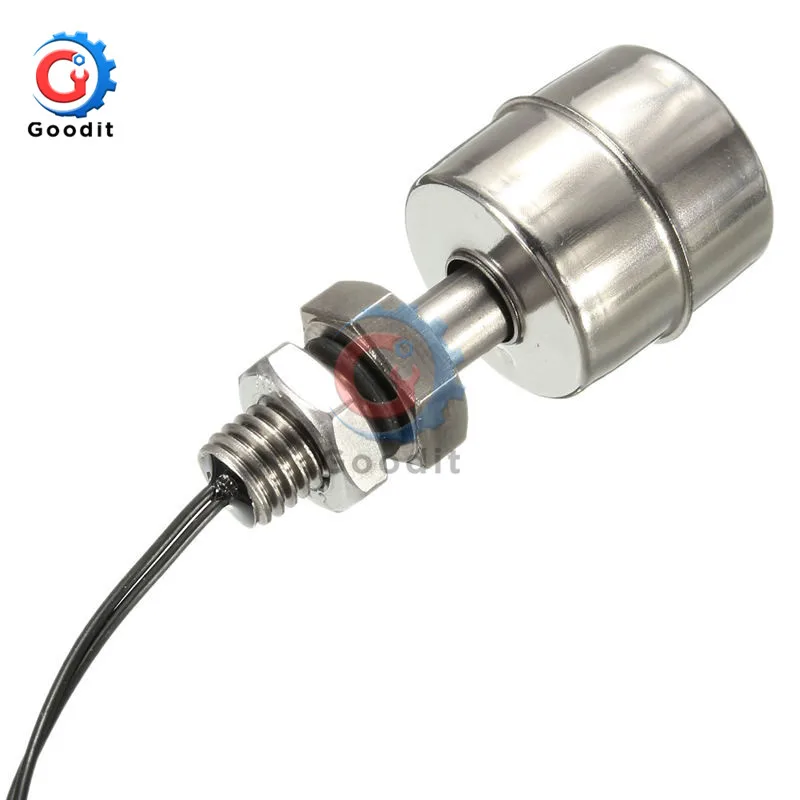 Stainless Vertical Liquid Water Level Sensor Controller Internal Float Sensor Switch 45mm Line Automatic Pump Controller Tank