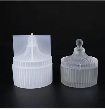 Runde streifen lagerung schmuck box DIY kristall Epoxy Harz Mold Silikon lagerung box form Schmuck Machen Werkzeuge