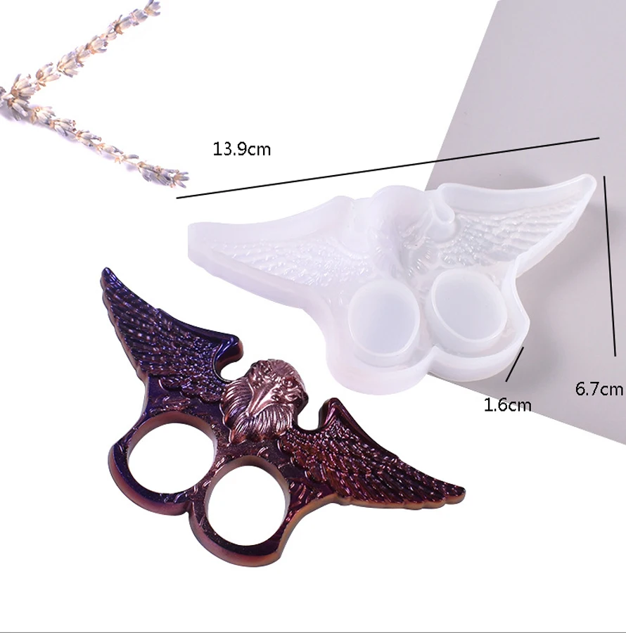 Eagle Wing jewelry Rings Mold Self Defence Keychain Silicone Mold Protection Weapons Making epoxy Resin Art Craft Supplies