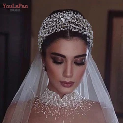 YouLaPan HP415 diadema nupcial con diamantes de imitación para mujer, Tiara y corona, accesorios para el cabello de boda, tocado de novia, tocado de banquete, tocado de fiesta