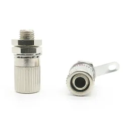 2pcs grounding banana socket 4mm panel test frame female plug all copper terminal 4mm power metal grounding pole
