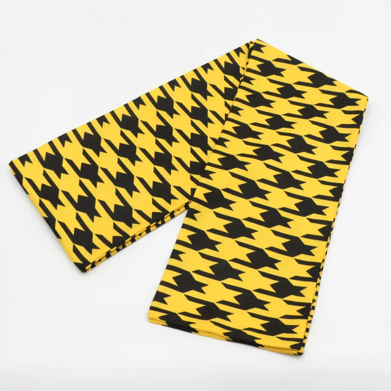 weiliboyin Yellow men\'s scarf black thousand bird pattern design fashionable and versatile women\'s long silk scarf