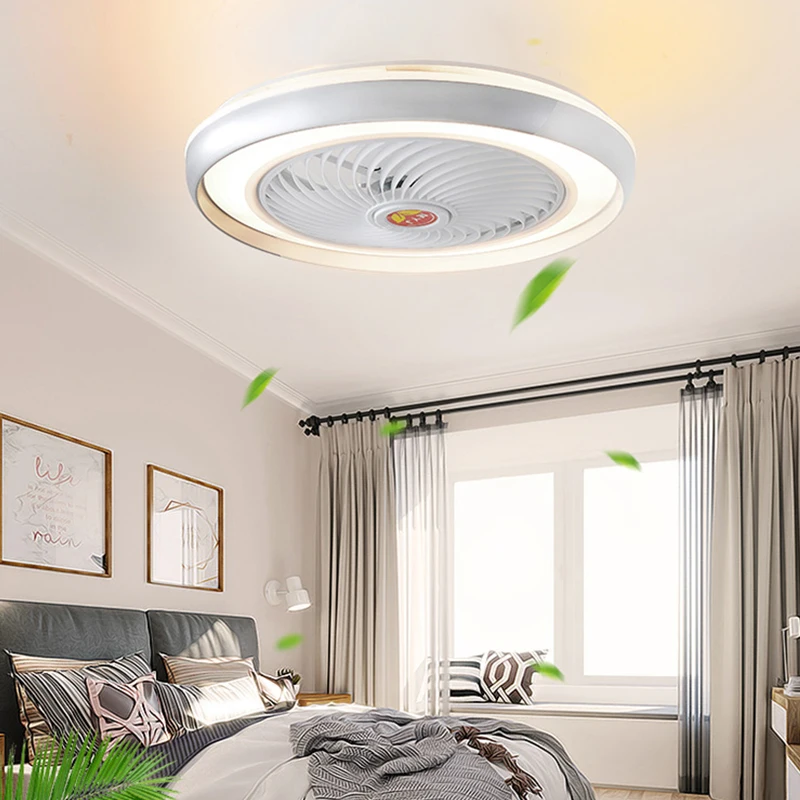 Modern Ceiling Fan with led Light lamp Remote Control Mobile app for Bedroom Dining Room 110v/220v smart Ventilador De Tech