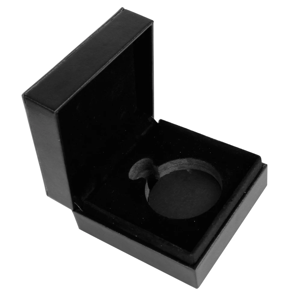 Haute Qualité Élégant Organisateur Boîte Cadeau Mousse Poche En Cuir Noir Montre Boîte De Rangement