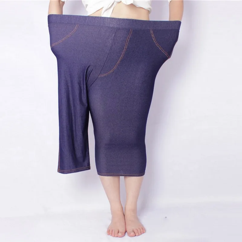 Siêu Co Giãn Ngắn Quần Legging Thường Ngày Đầu Gối Chiều Dài Hàng Ngày Đẩy Lên Mông Bụng Điều Khiển Thoải Mái Ouc1015 Plus Kích Thước Hỗ Trợ