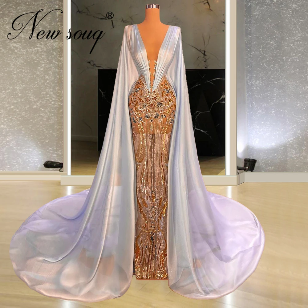 

2021 New Arrival Evening Dresses Beaded Crystals Prom Gowns Dubai Couture Sparkly Celebrity Party Dresses Sexy Vestidos De Festa