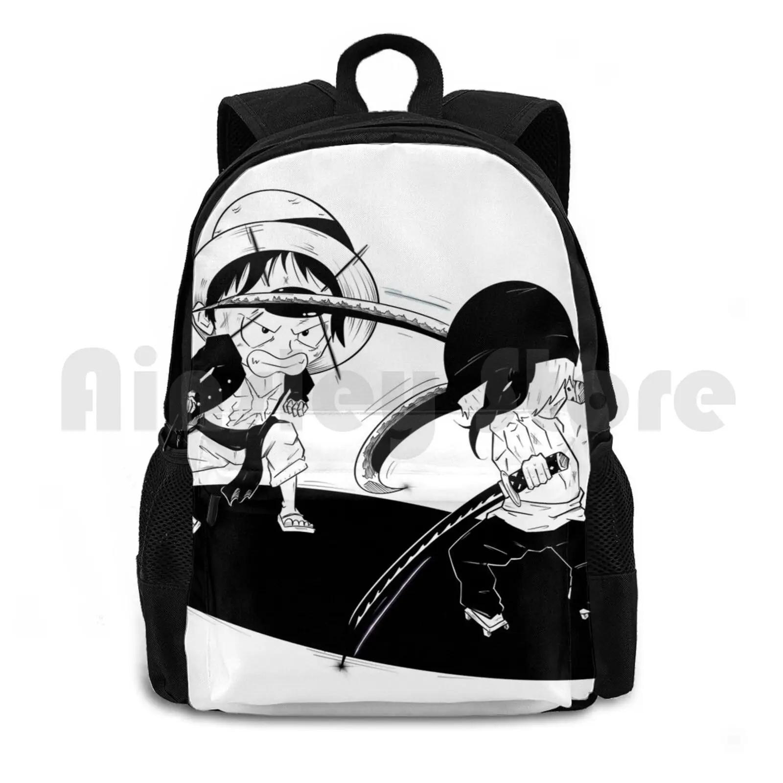 Hero Fight-Manga Style Outdoor Hiking Backpack Waterproof Camping Travel Anime Fight Pop Art Nerd Manga Hero Superhero