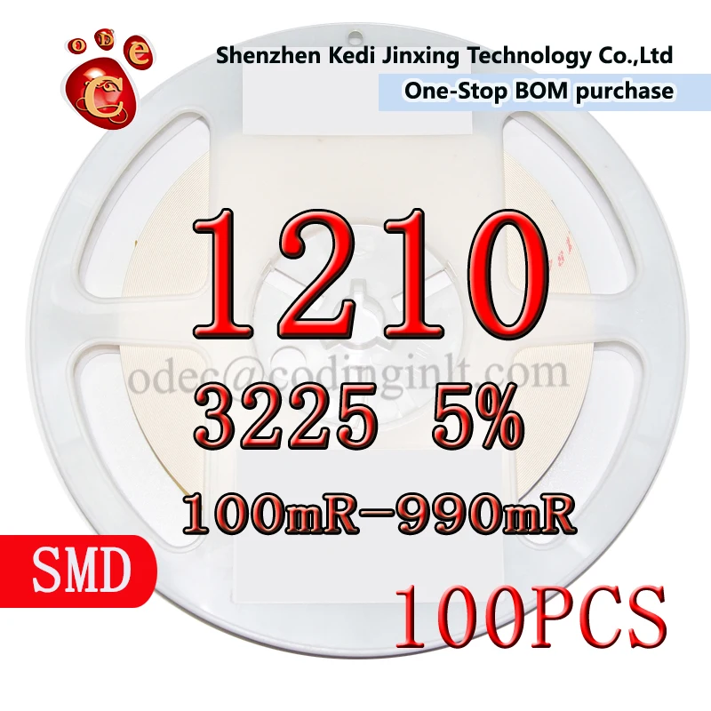 

1210 3225 5% SMD resistor 100pcs 0.1R 0.12R 0.15R 0.2R 0.22R 0.24R 0.3R 0.33R 0.36R 0.39R 0.43R 0.47R 0.51R 0.56R 0.62R 0.68R