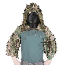 ROCOTACTICAL Breathable Sniper Ghillie Hood with Laser-Cut 3D Leaves, Lightweight Ghillie Suit, Viper Hood for Airsoft, Hunting