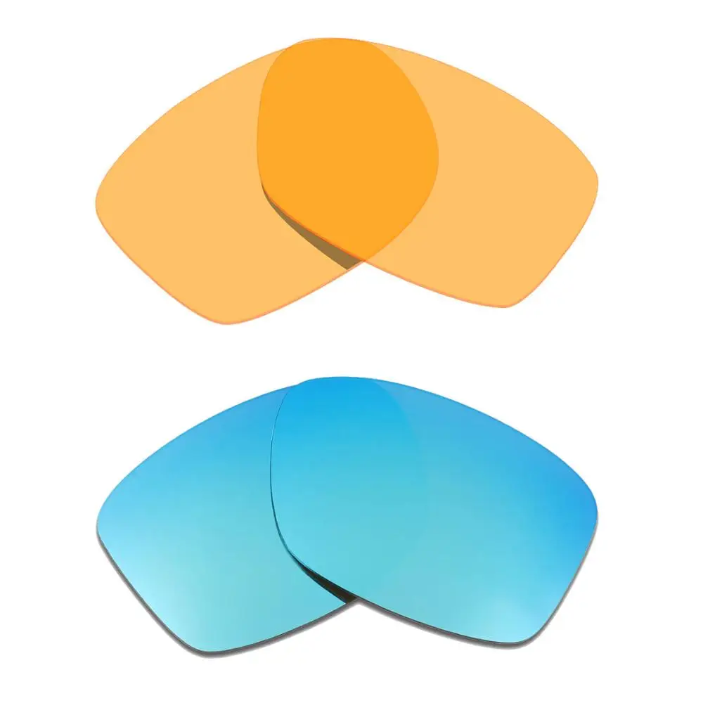 HKUCO For Jupiter-Squared Sunglasses Replacement Polarized Lenses 2 Pairs - Blue&Transparent Yellow