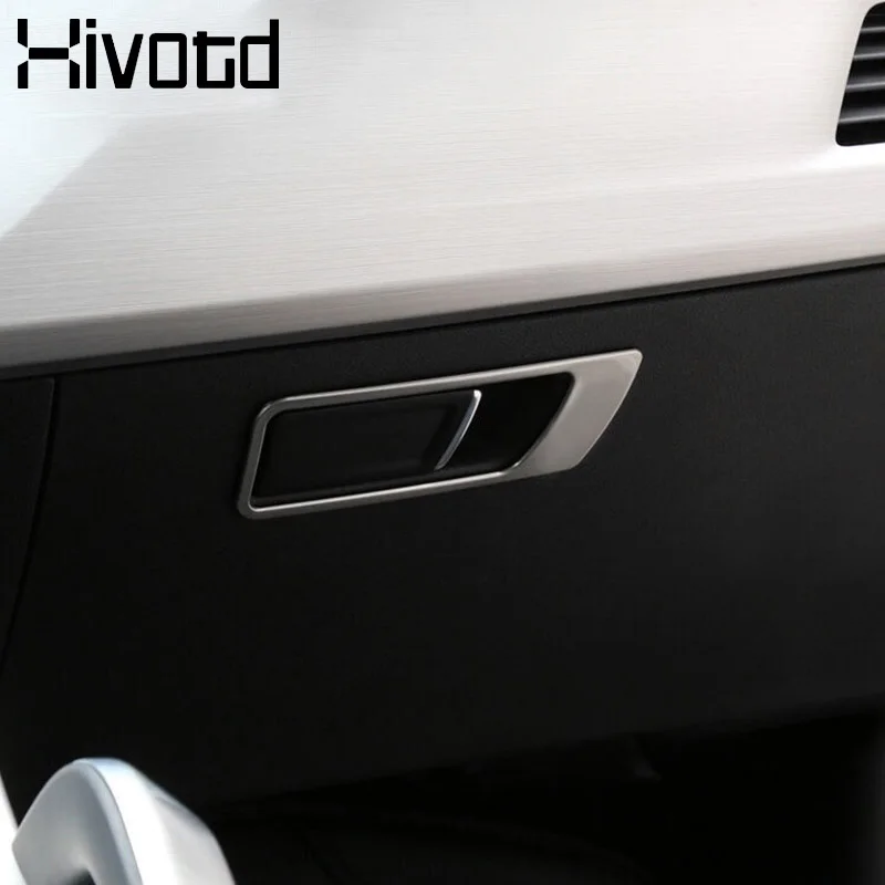 Hivotd For Geely Atlas Emgrand NL-3 Proton X70 Car Accessories Glove Box Cover Decorative Sequin Interior Mouldings 2018 2019