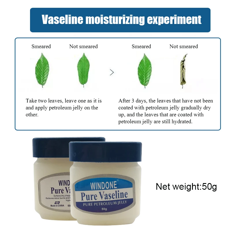 100% Pure Vaseline Petroleum Jelly Plaster Plant Extract For Body  Heeling Ointment Remove Dry Skin Chapped Lips hands and feet