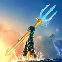 60Cm Movie Superhero Aquaman Trident Speelgoed Arthur Curry Orin Wapen Light Up Zwaard Led Knippert Lightstick Voor Kids Party prop Speelgoed