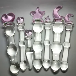 Consolador de cristal de alta calidad para hombre y mujer, cuentas de cristal para pene, tapón Anal, tapón Anal, Juguetes sexuales para parejas, estimulación Vaginal y Anal