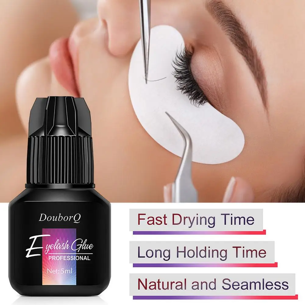 5ml Extra Strong Eyelash Extension Glue 1-2 Seconds Fast Drying Black Eyelashes Glue Pro Lash Glue Black Adhesive