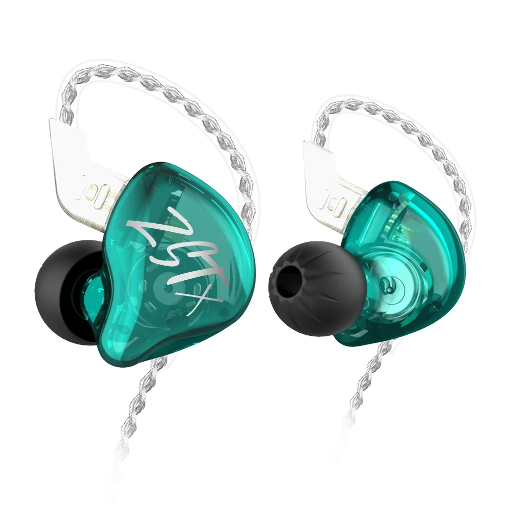 KZ ZST X Hibrid Gépegység in-ear Fülhallgató HIFI Lemezlovas earbud headse vel Ezüstszínű Vezeték Távbeszélőkagyló KZ ZAX ZSN -ért ZSX EDX ZS10 Z1 S2