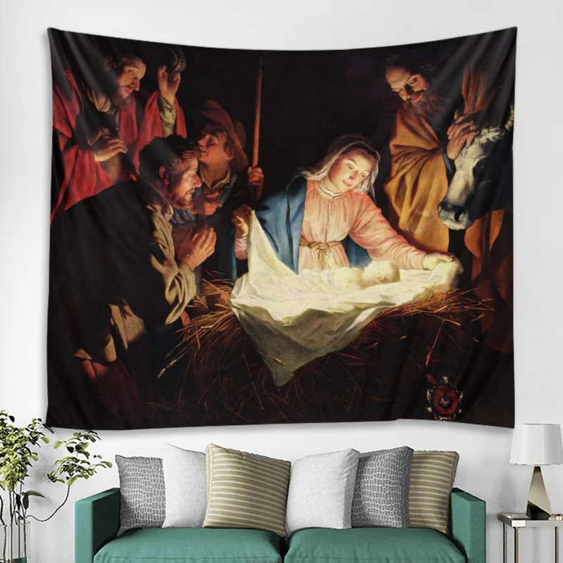 

World famous paintings decorative tapestry Jesus God decorative tapestry bedroom living room decoration mandala Bohemian hippie